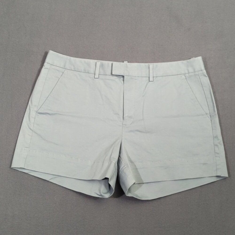 AYR Shorts Women's 10 Blue Cotton Zip Up Flat Front Chino 16915